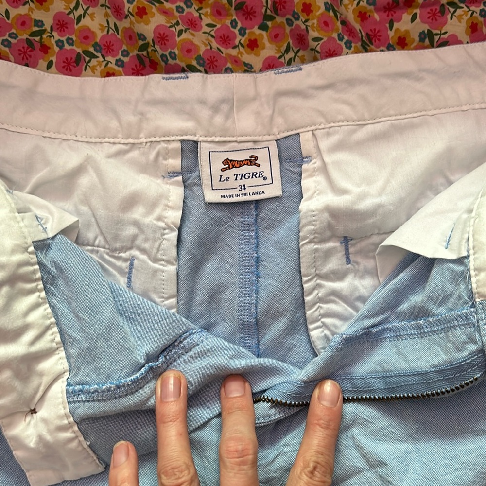 Men’s Let Tigre baby blue shorts
